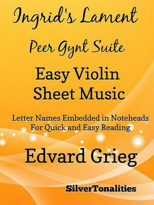 cover image of Ingrid's Lament Peer Gynt Suite Easy Violin Sheet Music